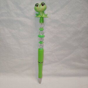 Disney Doorable- Frog Tiana  - Handmade Beaded Pen Princess and the Frog